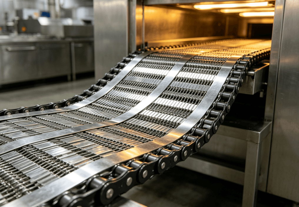 plastic chain plate vs metal mesh belt-1