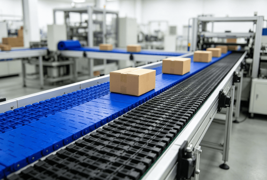 plastic chain plate vs metal mesh belt-3